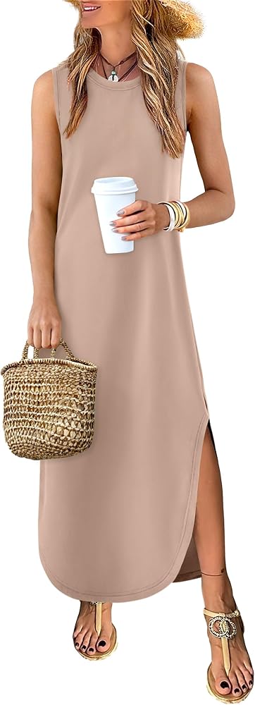 Amazon listing photo of the ANRABESS sleeveless maxi sundress