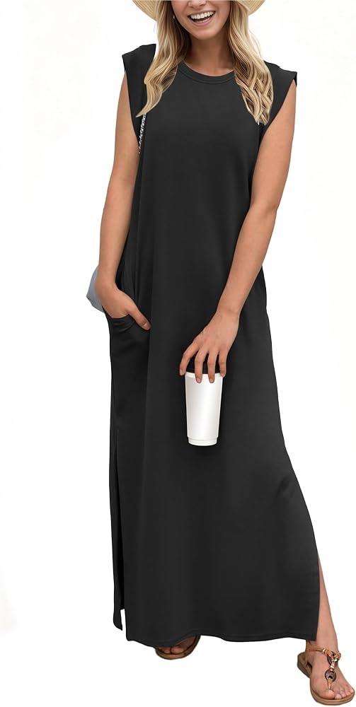 Amazon listing photo of the GRECERELLE long maxi dress with a side split