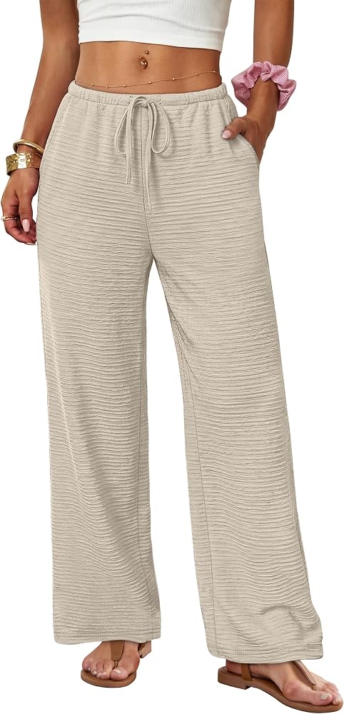 Amazon listing photo of Sampeel flowy wide-leg palazzo pants
